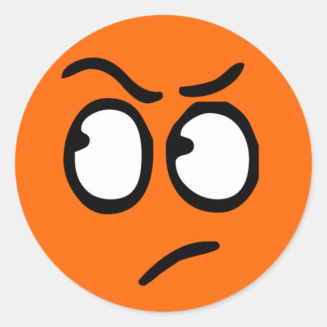 Rond Sticker Arrière - plan personnalisable Emoticon (Devant)