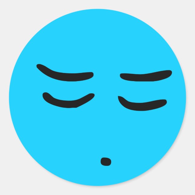 Rond Sticker Arrière - plan personnalisable Emoticon (Devant)