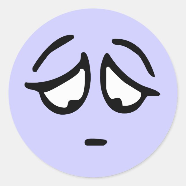 Rond Sticker Arrière - plan personnalisable Emoticon (Devant)