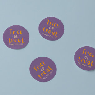 Rond Sticker Arrondi Halloween Classique Ou Treat