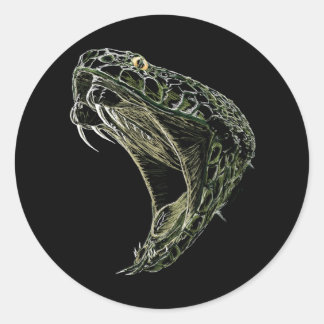 Rond Sticker art Cobra Snake