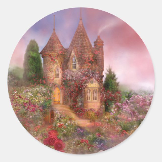 Rond Sticker Art Manor rose (Devant)
