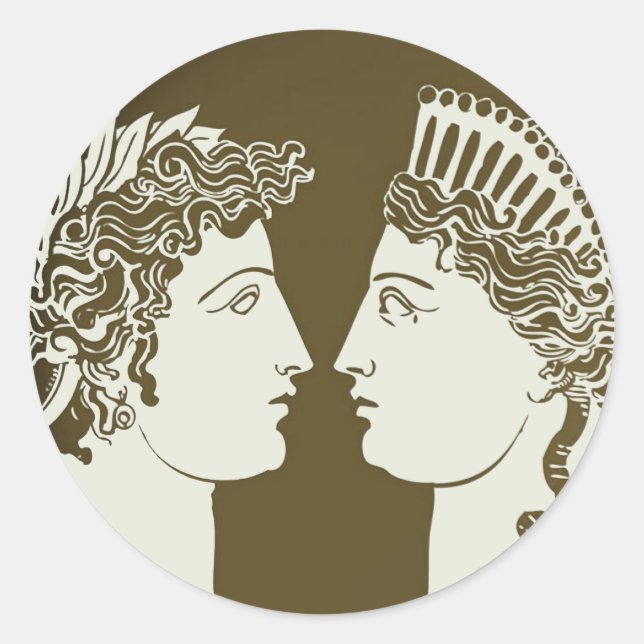 Rond Sticker Artemis et Apollo (Devant)