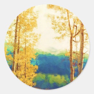 Rond sticker Aspens fanés