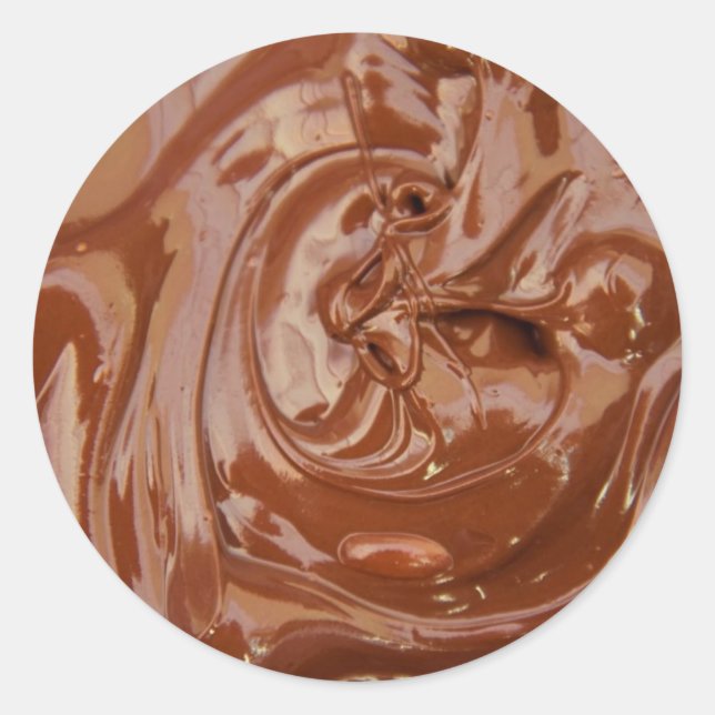 Rond Sticker au chocolat fondu (Devant)