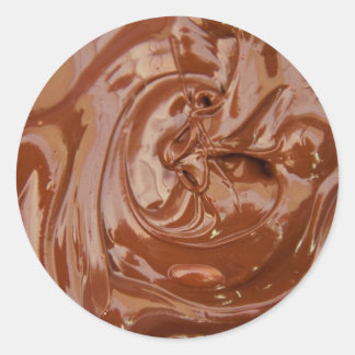 Rond Sticker au chocolat fondu