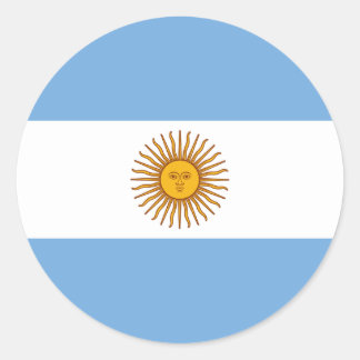 Rond Sticker au drapeau de l'Argentine
