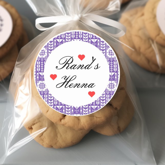 Rond Sticker au henné palestinien personnalisé (Créateur téléchargé)