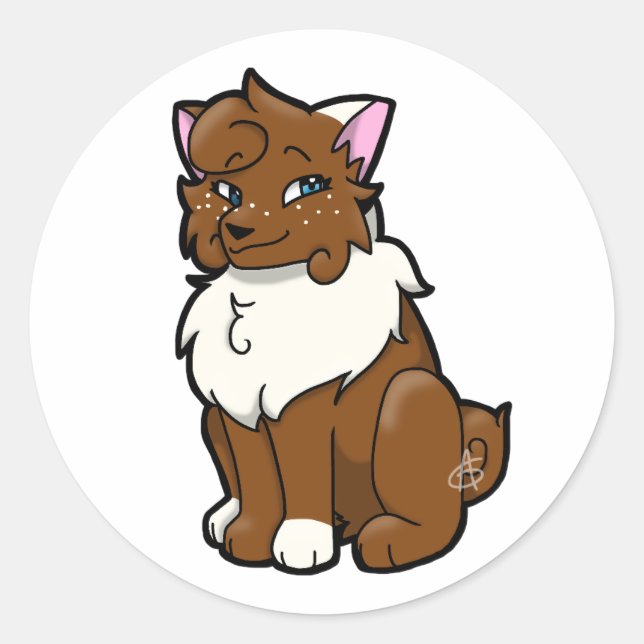 Rond Sticker au lait de beurre malicieux (Devant)