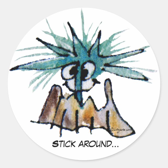 Rond Sticker autour de Drôle Carton Barnacle (Devant)