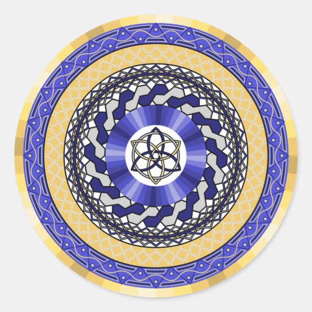 Rond Sticker aux couleurs du Nouvel An (Devant)
