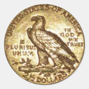 Rond Sticker avant de l'aigle d'or 1912 2 1/2 $