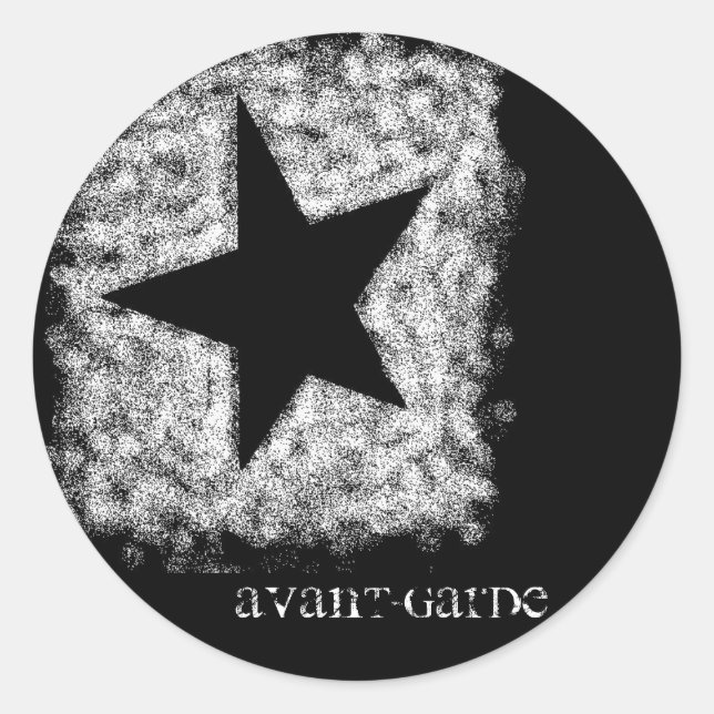Rond Sticker avant-gardiste (rond) (Devant)