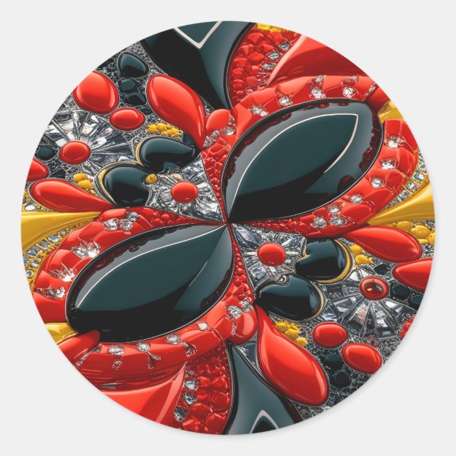 Rond Sticker avec design couleur Allemagne (Devant)
