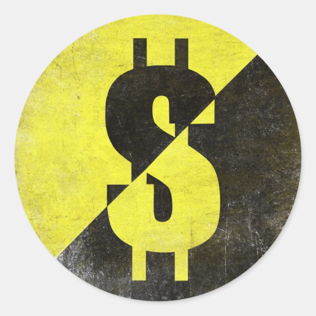 Rond Sticker avec drapeau Cool anarcho-capitaliste (Devant)