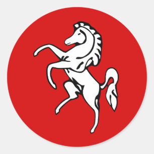 Rond Sticker avec Drapeau de Kent, Angleterre