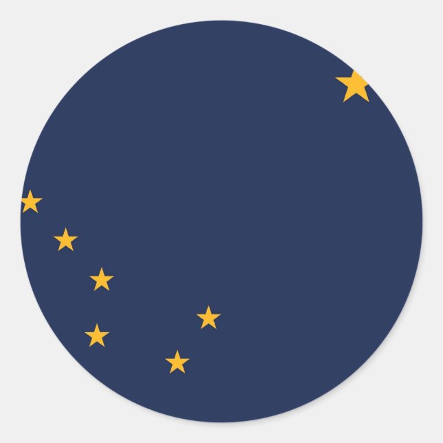 Rond Sticker avec drapeau de l'Alaska (Devant)