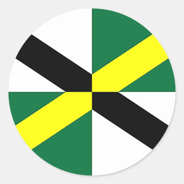 Rond Sticker avec Drapeau de Monterey, Californie, USA (Devant)