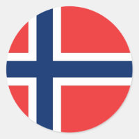 Sticker avec Drapeau de Norvège