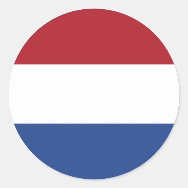Rond Sticker avec drapeau de Pays-Bas (Devant)