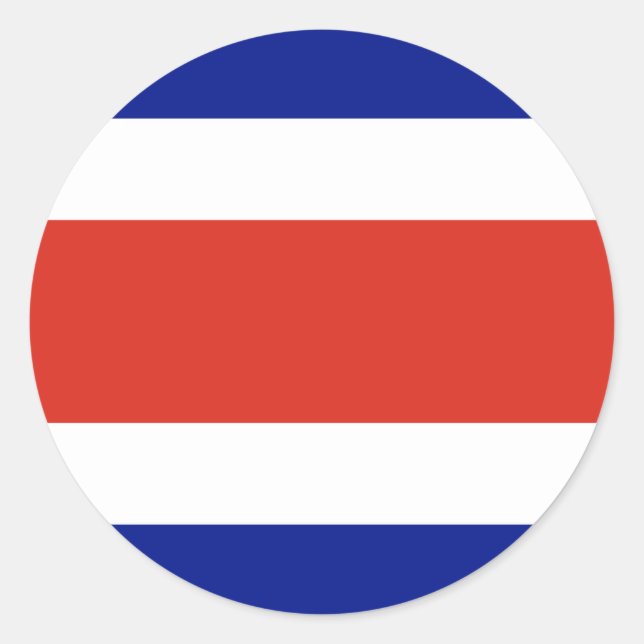 Rond Sticker avec Drapeau du Costa Rica (Devant)