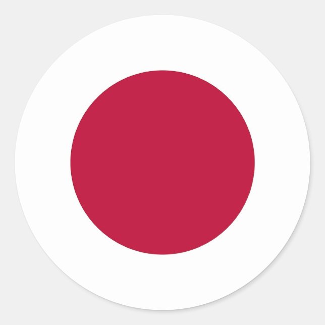 Rond Sticker avec drapeau du Japon (Devant)