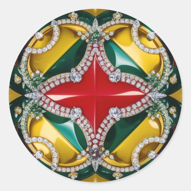 Rond Sticker avec Los Angeles Colors Design (Devant)