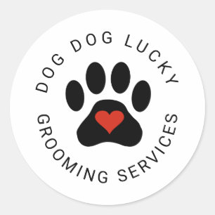 Rond Sticker avec patte noire