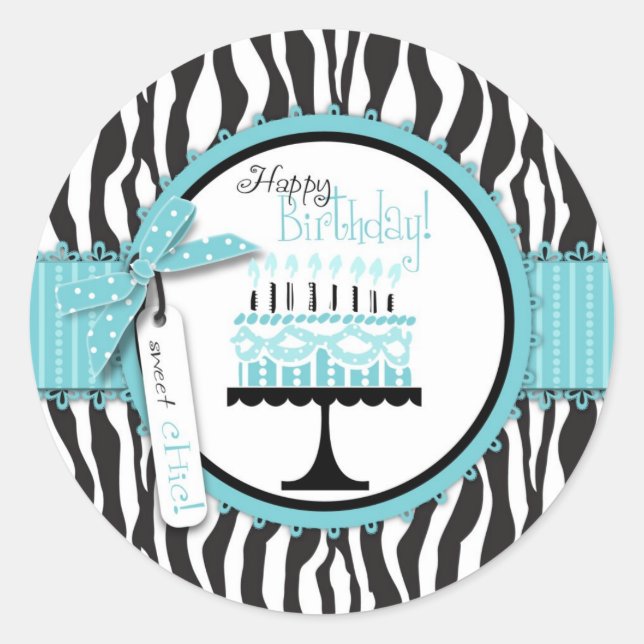 Rond Sticker B Wild Birthday Cake EB (Devant)