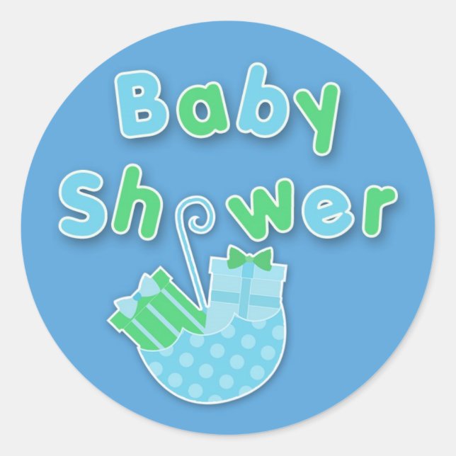 Rond Sticker baby shower (Devant)