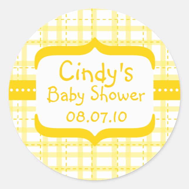Rond Sticker baby shower (Devant)
