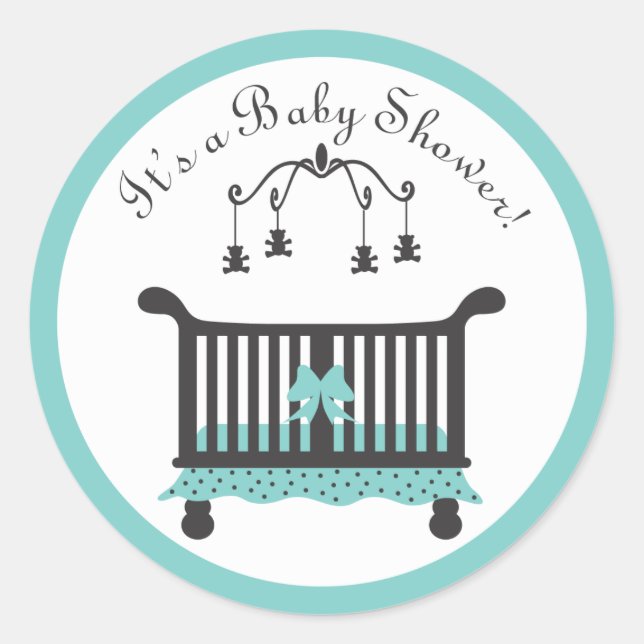 Rond Sticker baby shower (Devant)