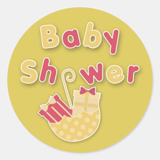 Rond Sticker baby shower (Devant)