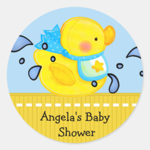 Rond Sticker Baby shower canard