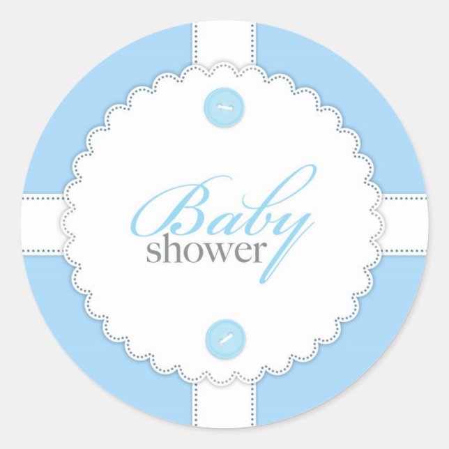 Rond Sticker baby shower Dantel Boy (Devant)