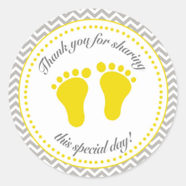 Rond Sticker Baby shower Unisex (Devant)