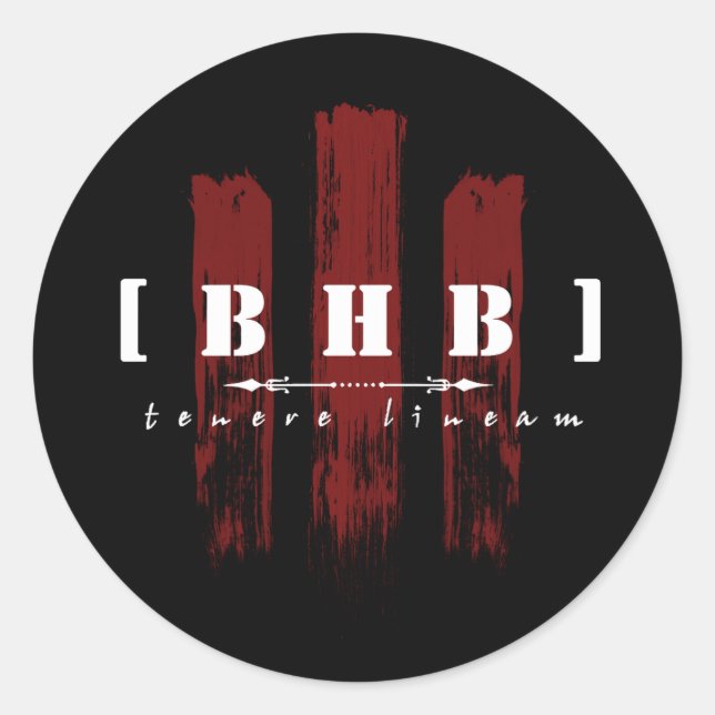 Rond Sticker : Bandes noires / Colorées (Devant)