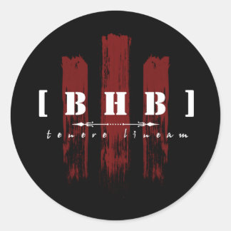 Rond Sticker : Bandes noires / Colorées