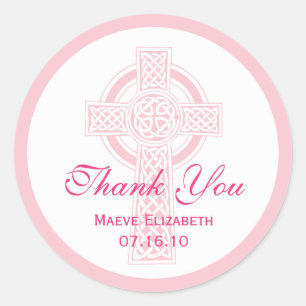 Rond Sticker baptisant, douche ou première communion