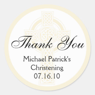 Rond Sticker baptisant, douche ou première communion