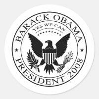 Sticker Barack Obama Presidential Seal 2008