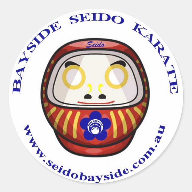 Rond Sticker Bayside Seido Daruma Daishi (Devant)
