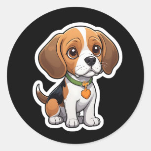 Rond Sticker beagle