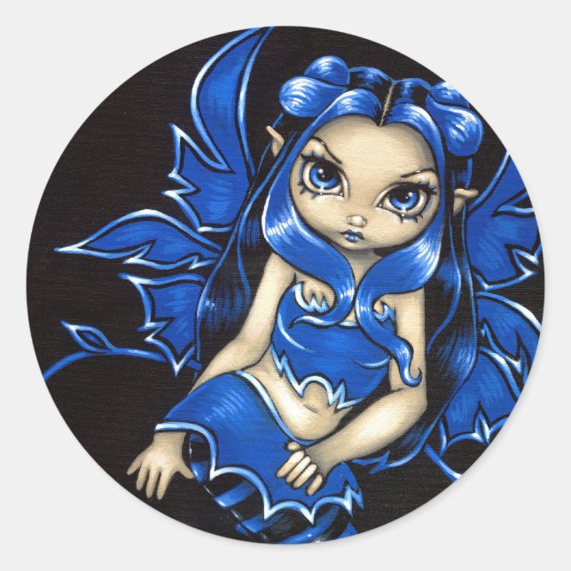 Rond Sticker "Beautiful Blue Fairy" (Devant)