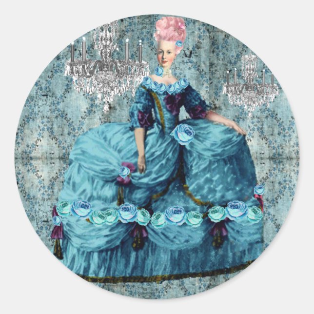 Rond Sticker Bella Blue Marie Antoinette (Devant)