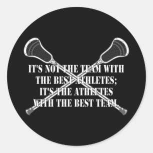 Rond Sticker BestTeam Motivation Lacrosse