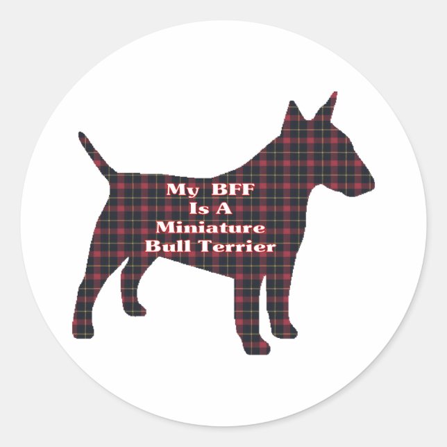 Rond Sticker BFF de Taureau Miniature (Devant)