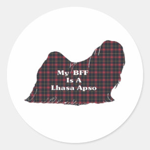 Rond Sticker BFF Lhasa Apso