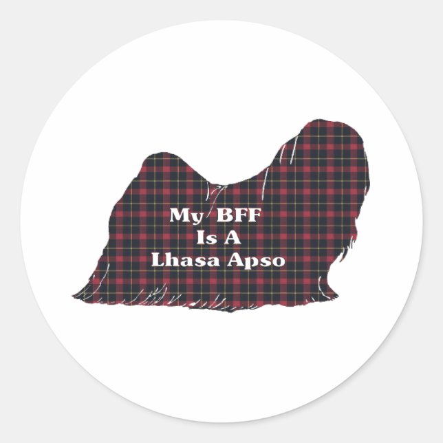 Rond Sticker BFF Lhasa Apso (Devant)