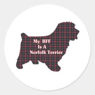 Rond Sticker BFF Norfolk Terrier